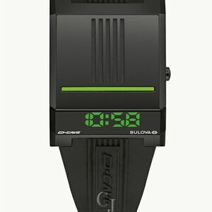 Bulova Computron Special Edition D-Cave  LED Green Accent 98C141 Men's Watch